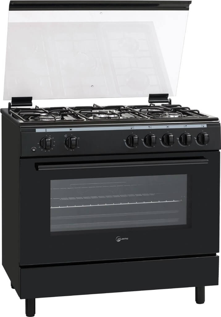 Atlantic Gas Oven ATL-9060 BLK 90cm Black