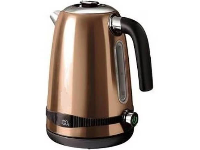ابريق كهربائي كرست 1.7 لتر ستانلس ذهبي مع تحكم حرارة CR-4019