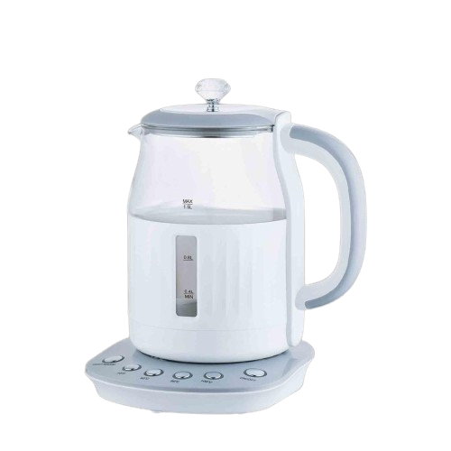 CREST Electric Kettle CR-4022 1.5L Glass White with Temperature Control
