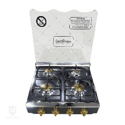 [7600022] Gold Vision Gas Hobs GA-303 4Copper Stoves Stainless Steel with Lid