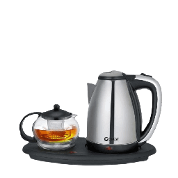 [18100069] CREST Double Wall Electric Kettle CR-5064 1.8L Stainless Steel with Black Plastic Base