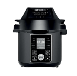 [18100086] Crest Electric Pressure Cooker CR-5143 6L Multifunctional Dark Stainless