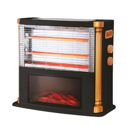 [18100097] Crest Electric Heater CR-5196 with Decor Black/Gold 2000 Watt