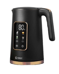 [18100108] Crest Electric Kettle CR-5206 1.7L Digital Black/Gold