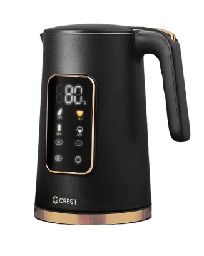[18100108] Crest Electric Kettle CR-5206 1.7L Digital Black/Gold