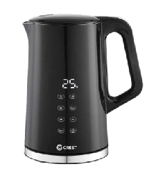 [18100109] Crest Electric Kettle CR-5207 1.7L Digital Black/Silver