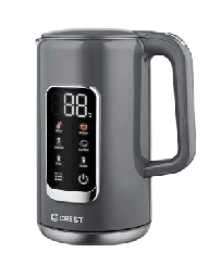 [18100110] Crest Electric Kettle CR-5208 1.7L Digital Grey/Silver