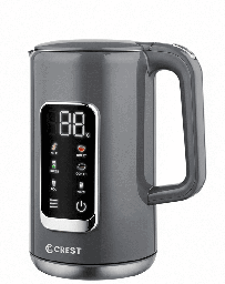 [18100110] Crest Electric Kettle CR-5208 1.7L Digital Grey/Silver