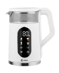 [18100111] Crest Electric Kettle CR-5209 1.7L Digital Glass/White