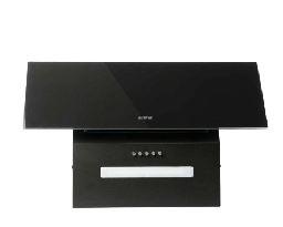 [7000067] شفاط سيمفير مع مدخنة 60 سم زجاج اسود SMF-ADC9629BLK-GLS