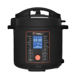 [18100145] Crest Electric Pressure Cooker CR-5218 (GT1201-M08) 12L Dark Stainless