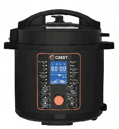 [18100147] Crest Electric Pressure Cooker CR-5216 (GT806-M08) 8L Dark Stainless