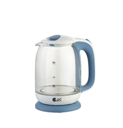 [6600052] ADC Electric Kettle HHB1792 1.7L Glass White and Blue
