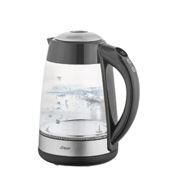 [6200054] Trust Electric Kettle HBB8705D ( 210-01530 ) 1.7L Glass Black and Steel with Temperature Control
