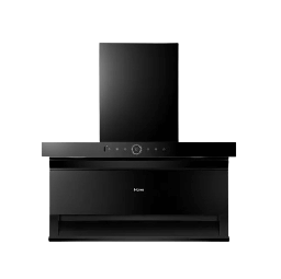 [6500134] Haier Hood with Chimney HVQ-795HGBMY/H 90cm Black Glass