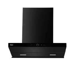 [6500135] شفاط هاير مع مدخنة 90 سم زجاج اسود HH-GT6907GB