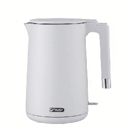 [6200128] Trust Electric Kettle 210-01202 1.5L White Stainless