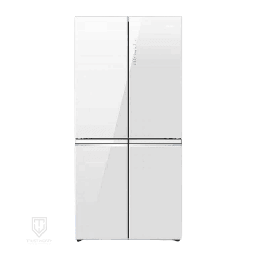 [6500144] ثلاجة هاير 4 ابواب 476 لتر زجاج ابيض HRF-4560FW