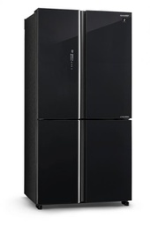 [7500012] Sharp Refrigerator SJ-VX57PG-BK 4 Doors 567 Liters Black Glass