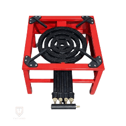 [7600053] Gold Vision Freestanding Cooker SGB-17 Head Turbo 4Rings 47cm Red