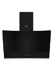 [7000007] شفاط سيمفير مع مدخنة 90 سم زجاج اسود SMF-ADC8978BLK-GLS
