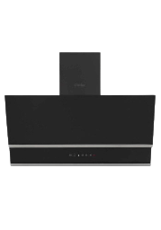 [7000010] شفاط سيمفير مع مدخنة 90 سم زجاج اسود SMF-ADC8958BLK-GLS