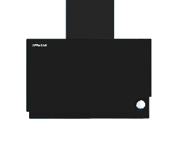 [9000006] Ofragas Hood with Chimney WH390K1 90cm Black Glass