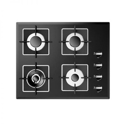 [2600007] طباخ غاز فيرجاز هايتك بلت ان 60 سم زجاج اسود Onyx 62HT