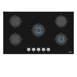 [7000027] Simfer Built-in Gas Hobs SMF-ADC95GLS-BLK 90cm Black Glass