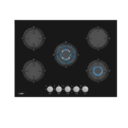 [7000028] Simfer Built-in Gas Hobs SMF-ADC75GLS-BLK 70cm Black Glass