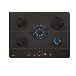 [7000029] طباخ غاز سيمفير بلت ان 70 سم اسود SMF-ADC75R-BLK