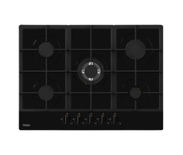 [6500062] طباخ غاز هاير بلت ان 70 سم زجاج اسود HOB-775B
