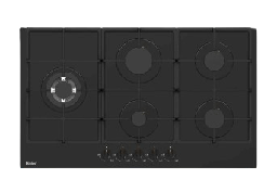 [6500063] Haier Built-in Gas Hobs HOB-795B 90cm Black Glass