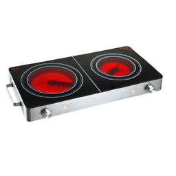 [6600065] ADC Electric Hobs KP-6002D Double Burner Black Glass