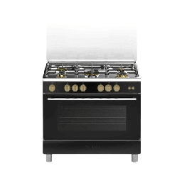 [6800015] فرن غاز بمباني مواقد نحاسية 90 سم اسود BO697LZ/L