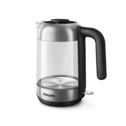 [400029] Philips Electric Kettle HD9339/80 1.7L Glass Black and Steel