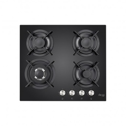 [2600013] طباخ غاز فيرجاز هايتك بلت ان 60 سم زجاج اسود FGH-6724G