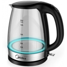 [300008] Midea Electric Kettle MD-K17G02 1.7L Glass Black and Steel